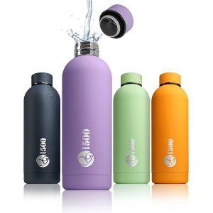 Letnerny-Bouteille Isotherme En Acier Inoxydable, Bouteille D'eau 500 Ml, Bouteille Thermos, Bouteille De Voyage, Thermos Étanche, Sans Substances Nocives, Sans Bpa - Periwinkle - Neuf