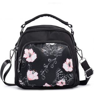 RFCBC-Petit Sac à Bandoulière Femmes Sacoche en Nylon Pochette de Fleurs Papillon de Mode Mini Sac à Dos Soirée Voyage Jours - Neuf