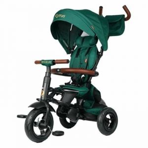 Tricycle &Eacute;volutif Pour Enfant - Pl Ociotrends - New Rito Star Deluxe - Vert Bouteille - Roues Eva 32 Cm - Frein Arri&egrave;re - Neuf