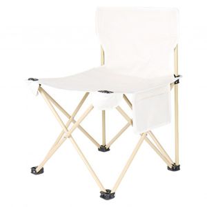 Chaise Pliante Portable D'exterieur, Tabouret De Camping, Dossier, Chaise De Plage Avec Double Housse Laterale, Petite Taille - Neuf