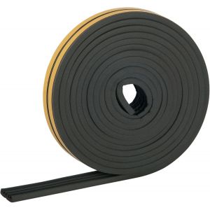 Bande d'étanchéité autocollante pour fenêtres et portes-Joint de fenêtre/porte pour isoler des espaces de 2 à 3,5 mm de large-Ruban d'étanchéité 9x4 mm (profil en E|18 mètres|Noir) - Neuf