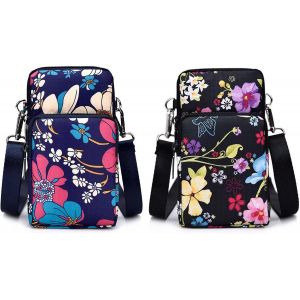RFCBC-2 pcs Sac de Téléphone Portable, Sac à bandoulière Ethnique Boho, Femme Saco Bandoulière Téléphone Crossbody, Mini Sacoche Femme Fille Pour Voyage - Neuf