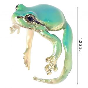 Bague Grenouille Mignonne Colorée Réglable, Anneaux De Grenouille D'arbre, Bijoux Amusants Faits À La Main, Cadeau Unique Parfait, Bagues D'animaux Mignons Pour La Plage, La Fête D'été.-Bleu - Neuf