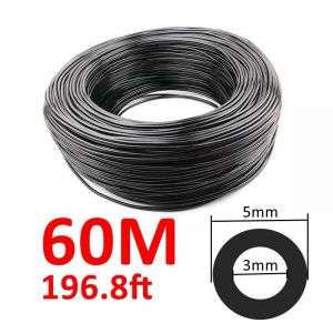 Tuyau d'arrosage de jardin 10M100M,1/8 pouces,3/5mm,Micro Tube d'arrosage goutte-à-goutte en PVC pour plantes et fleurs -60M - Neuf