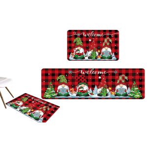 Ensemble de tapis de porte de cuisine de No&euml;l antid&eacute;rapants et anti-huile pour la maison, la salle de bain et la cuisine - Neuf