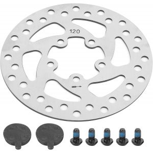 Electric Scooter Brake Disc, 120mm Scooter Skateboard Brake Disc Rotor Pad Replacement Accessories For M365/Pro/Pro2 (5 Holes) - Neuf