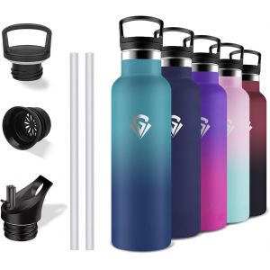 Gourde Isotherme, 500ml Gourde Enfant, Sans Bpa, Gourde Avec Paille, Anti Fuite, Bouteille Isotherme Avec Poignée, Gourde , Facile À Transporter, Pour École, Bureau, Voyage, Camping - Neuf