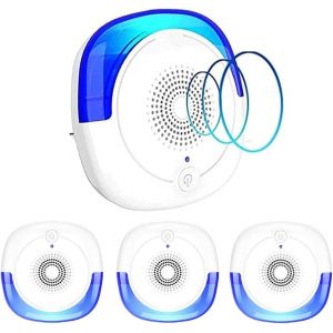 Pack de 4 Ultrasons Pest Repeller, Électrique à l'Intérieur de l'Insectifuge, anti-Moustiques, Blattes Répulsif Répulsif Mouches, les Souris Hydrofuge, 100% Sûr et Non-Toxique - Neuf