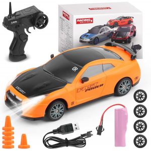KAJGL-Voiture Télécommandée Drift,1:24 Voiture Rc Car Jouets,2,4 Ghz Voitur Radiocommandée,Rc Monster Truck,Pivotante À 360 ° Cadeau Pour Les Enfants De 4 5 6 7 8 Ans - Neuf