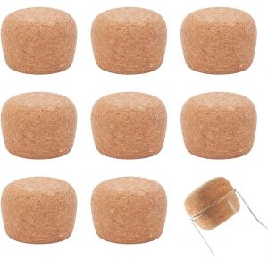 8pcs Bouchon En Liège En Bois De 38 44mm Bouchon De Bouteille En Liège Conique En Bois Bouchons En Bois Bouchon De Bouteille De Rechange En Liège Pour Bouteilles En Verre 30mm D'épaisseur - Neuf