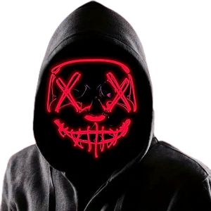 Masque d'Halloween &agrave; LED pour festival,cosplay,d&eacute;guisement d'Halloween,f&ecirc;tes,carnaval,cadeaux.[J58] - Neuf