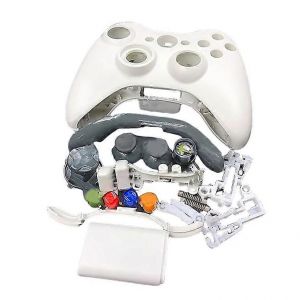 Kit Complet De Coque De Manette Sans Fil Pour Manette Xbox 360 (Kit Complet De Coque De Manette Blanche Sans Fil) - Neuf