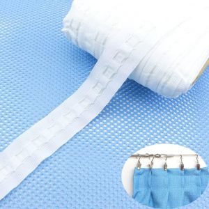 Kal-Ruban Plissé Universel Blanc - Largeur 30 Mm X 50 M - Polyester - Ruban Fronceur - Pour Rideau - Pour Rideau - Pour Crochet - Neuf