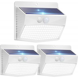 Dgbcz-Lampe Solaire Extérieur Détecteur De Mouvement[Lot De 3 De 138led] Lumière Étanche Sans Fil 3 Modes Spot Led Éclairage Extérieur Solaire Pour Jardin Decoration - Neuf