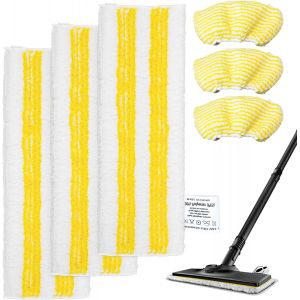 6 Pi&egrave;ces Chiffons de Rechange pour Karcher Easyfix SC 1, SC 2, SC 3, SC 4, Bonnettes Microfibres Serpill&egrave;res Chiffons - Neuf