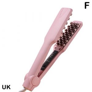 Fer &Agrave; Lisser Volumisant En C&eacute;ramique, Fer &Agrave; Friser Pour Cheveux Duveteux, Rose - Neuf