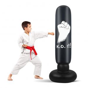 Sac De Frappe Gonflable Pour Enfants, Sac De Boxe Autoportant, Sac De Rebond Pour La Pratique Du Karate Et Du Taekwondo - Neuf
