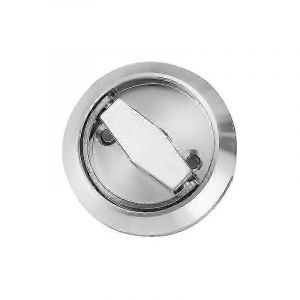 Poign&eacute;e de porte encastr&eacute;e Poign&eacute;e ronde affleurante Poign&eacute;e de porte d'armoire Loquet de poign&eacute;e Boutons de tiroir Tasse en acier inoxydable Anneau d'indexation avec serrure de porte carr&eacute;e (2pcs - Neuf