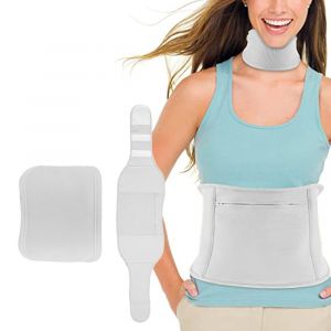 Kit De 2 Compresses D'huile De Ricin R&eacute;utilisables Pour La Taille Et Le Cou Avec Sangle Ajustable - Neuf