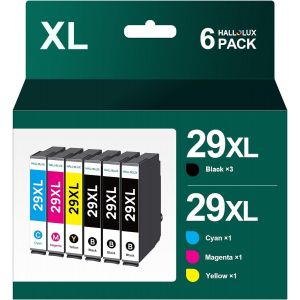 Multipack 29XL Cartouches d'encre Compatible pour Epson 29 29 XL pour XP-255 XP-445 XP-235 XP-345 XP-335 XP-342 XP-435 XP-452 XP-245 XP-355 XP-352 XP-257 ¿3 Noir, 1 Cyan, 1 Magenta, 1 Jaune¿ - Neuf