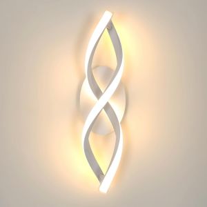 Applique Murale Intérieure LED,16W 1800LM Lampe Murale Moderne,Éclairage Acrylique Luminaire Mural pour Chambre,Salon,Escalier,Couloir,Cuisine,3000K Lumière Blanche Chaude - Neuf