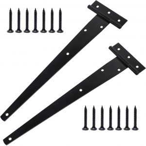 Lot De 2 Charni&egrave;res de Portes en T Lourde avec Vis de Montage, 300 mm, Charni&egrave;res de Portes en T Galvanis&eacute;es pour Portes de Grange Portail en Bois et Fen&ecirc;tre - Neuf