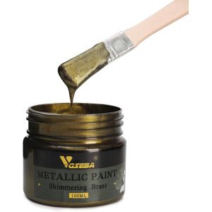 Mevronisshop-Peinture Acrylique En Laiton M&eacute;tallique, 100 Ml De Peinture En Feuille De Cuivre Pour Art, Peinture, Artisanat, Id&eacute;ale Pour Toile, Bois, Argile, Tissu, C&eacute;ramique - Neuf