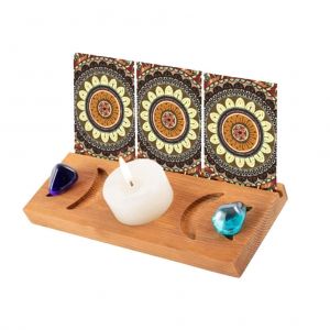 Support De Cartes De Tarot En Bois, Presentoir De Cartes De Tarot, Accessoires De Lecture De Tarot, Decoration De Tarot - Neuf