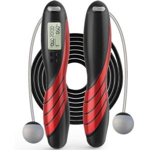 Corde À Sauter Numérique Sans Fil Et Lumineuse Avec Compteur De Vitesse ¿ Parfaite Pour Les Entraînements En Intérieur Et Le Suivi De La Condition Physique ! - Neuf
