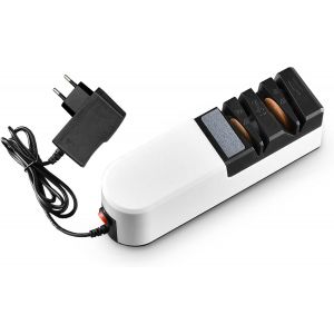 KALANKA-Aiguiseur Couteaux Electriques, 5 en 1 Affuteur de Couteaux Electrique, Aiguiseur Couteaux Professionnel, Eguiseur de Couteau Professionnel pour Couteaux de Cuisine Ciseaux Couteaux &agrave; Fruits - Neuf