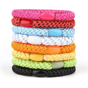 8 Pi&egrave;ces Elastique Cheveux, Elasticit&eacute; Elastiques &Agrave; Cheveux, Plusieurs Couleurs Bandeaux De Cheveux &Agrave; La Mode, Elastique Cheveux Femme Pour Cheveux Epais Et Boucl&eacute;s,Cheveux Raides - Neuf