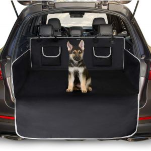 Eryi-Protection De Coffre Pour Chien Avec Protection Latérale - Universel - Tapis De Protection Robuste Pour Chien - Noir - Bord Gris - Neuf
