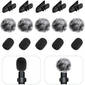 ChenQuanSarl-Lot De 15 Housses En Mousse Pour Microphone Cravate Sans Fil Pour Microphone Cravate Sans Fil Pour Réduire Le Bruit Du Vent Avec Clips - Neuf