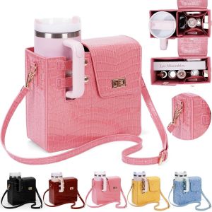 acdsgd-Sac &agrave; bandouli&egrave;re portable pour Stanley Sport Sac &agrave; bandouli&egrave;re Stanley Cup Sac pour bouteilles d'eau Sac de transport pour accessoires Stanley Cup, B01 rose - Neuf