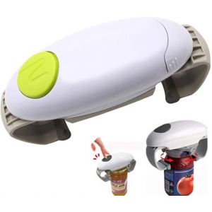 Ouvre-bocal automatique, ouvre-bocal à une touche, ouvre-boîte électrique pour personnes âgées et souffrant d'arthrite, 17,3 x 6,3 cm, vert - Neuf