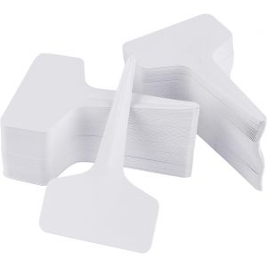 Letnerny-200 Pièces Étiquettes De Plantes Durables Étiquettes Marqueurs T-Type Imperméable Marqueurs T Tag Plante - Premium Nursery Garden Étiquettes - Eco Friendly - Blanc Grisâtre (6 X 10cm) - Neuf