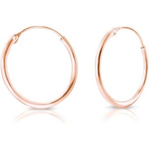 Kal-&reg; Creole Plaqu&eacute; Or - Boucle D'oreille Femme Or - Or 18 Carats - Boucles D'oreilles Femme Or Rose - Cr&eacute;ole Or Rose - Petite Cr&eacute;ole - Grande Boucles - &Eacute;paisseur 1.5 Mm - Diam&egrave;tre 8 &Agrave; 80 Mm - Neuf