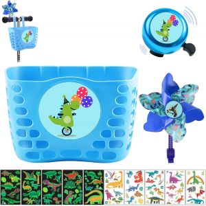 Kal-Panier Velo Enfant, Licorne Panier Velo Avant, Amovible, Panier Velo Enfant Fille, Licorne Panier Velo, Avec Cloche De Vélo, Autocollants Licorne Et Enfant Vélo Rubans Tassel - Neuf