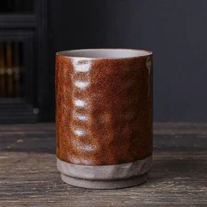 (Hammerpatternedcup E-230ml) Tasse Vintage En Grès Chinois Faite Main - Grande Tasse À Café Rustique Pour La Maison Et Le Bureau, Tasse À Thé En Céramique Au Design Unique, Idée Cadeau - Neuf