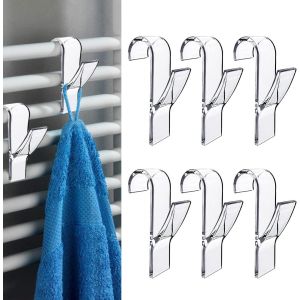 10 Pièces Crochet à Serviettes Crochet Radiateur Seche Serviette,Crochet Salle de Bain Crochet Radiateur Rond pour TSalle de Bain et Cuisine - Neuf