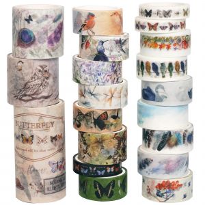 D&eacute;coratifs de Bande De 20 Rouleaux Pack Pour les Arts Et l'Emballage de Cadeaux d'Artisanat de Bande Pour des Projets de BRICOLAGE - Neuf