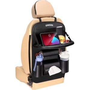 NouvelHorizonstore-Organisateur Voiture avec Plateau pour tablette voiture siege arriere, Imperm&eacute;abl Protection Siege Voiture Enfant avec table pliante, plusieurs poches Multifonction - Neuf