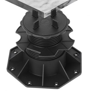 20pcs Plots r&eacute;glables 65-140mm Plot pour dalle r&eacute;glable Pour pierre et carrelage Noir - Neuf