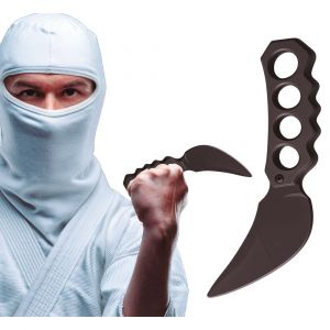 Couteau Jouet Guerrier Japonais Samoura&iuml; 20cm Noir - Neuf