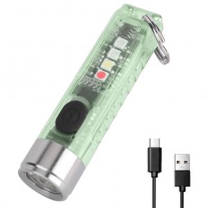 Mini Lampe Torche Led S11, Petite Lampe Torche Puissante, Porte-Cles, Portable, Rechargeable Par Usb, Pour Les Urgences, Le Camping Et La Randonnee - Neuf