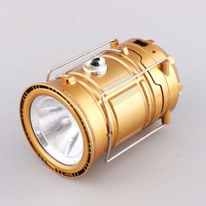 Lampe De Camping Solaire Rechargeable, Lampe Torche Pour Éclairage Extérieur, Lanterne De Camping Étanche, 3 Modes De Charge, Pour Camping, Excursions, Sauvetage, Pêche, Grotte - Neuf