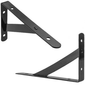 Pack de 2 Étagère Support robuste, en Acier Inoxydable Triangle Équerres, 6 pouces à Angle Droit du Mur Monté Flottant Table Partisan Cadre du Support - Neuf