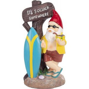 Extérieur Jardin Statue Jardin Ornements Surfer Gnome Résine Jouet Interactif Résistant aux intempéries Intérieur - Neuf