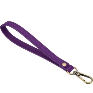 Kal-8 Pouce Bracelet Sangle, Pu Cuir Bracelet Porte-Clés Poignet Sangle Remplacement Avec Métal Clé Anneau Serrure Pour Portefeuille Porte-Monnaie Clé, Violet - Neuf
