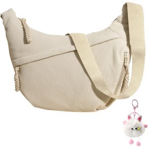 SJZG-Sac Banane Femme Velours Côtelé,Multifonctionnel Sac Banane Femme,Sac Bbanane Avec Bbandoulière Réglable,38 * 23 * 6Cm,Unisexe,Pparfait Pour Voyager,Faire Du Shopping,Travailler - Neuf